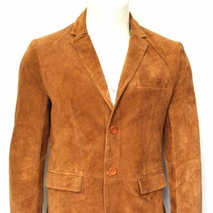 Vintage Suede Jacket 1990s Brown Italian Double-breasted - Etsy Norway
