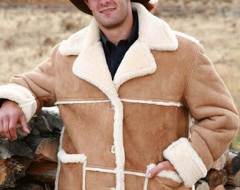 Marlboro Man Shearling Sheepskin Leather Jacket