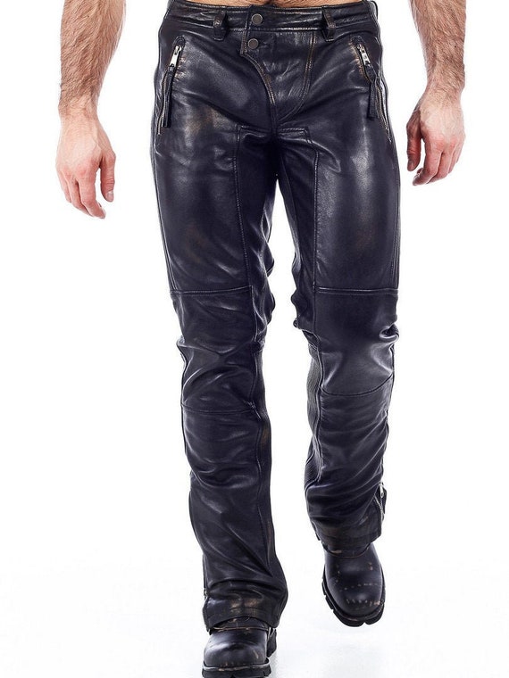 Buy Leather Pants Mens Online In India  Etsy India