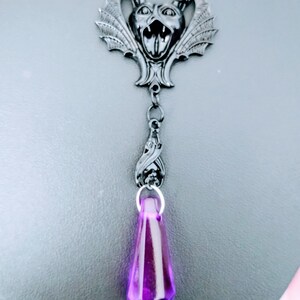 Beautiful Black Gargoyle Gothic Necklace