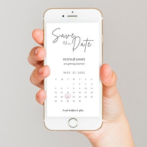 Speichern Sie die Datumskalendervorlage, Bearbeiten Sie mit Canva, Hochzeitseinladung speichern die Datumsvorlage Download, Kalender speichern Sie unser Datum