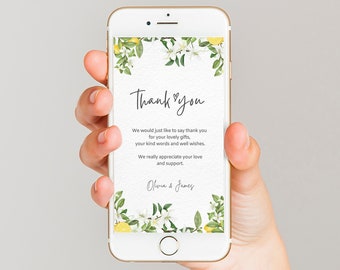Electronic Thank You Card Template: Editable Baby eCard (Digital Download)