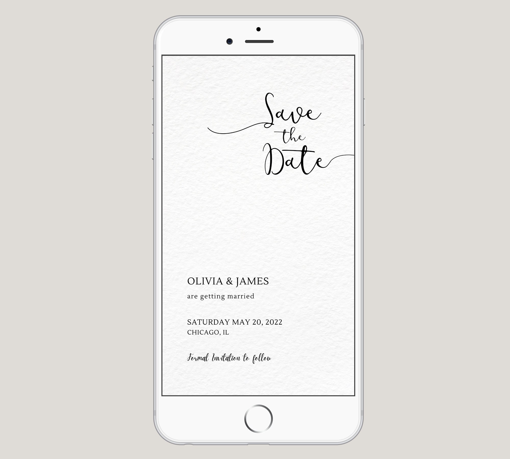 Save the Date Template Modern Electronic Online Save the Date Etsy