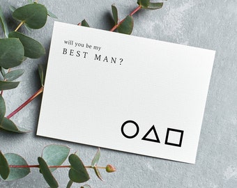 Will you be my Best Man - Usher - Page Boy - Groomsman Personalised Wedding Proposal Card