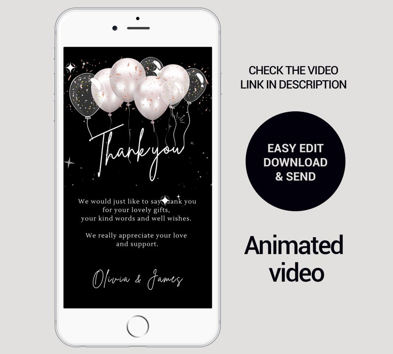 Electronic Thank You Card Template Digital, Blue Shiny Thank You Ecard