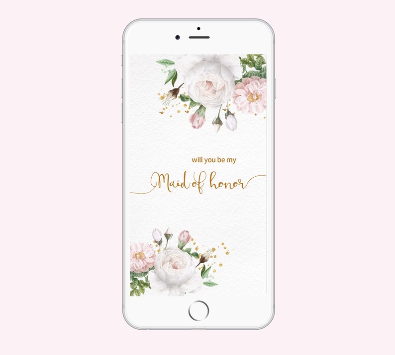 Maid of Honor Card Phone Invitation Will You Be My Maid of - Etsy