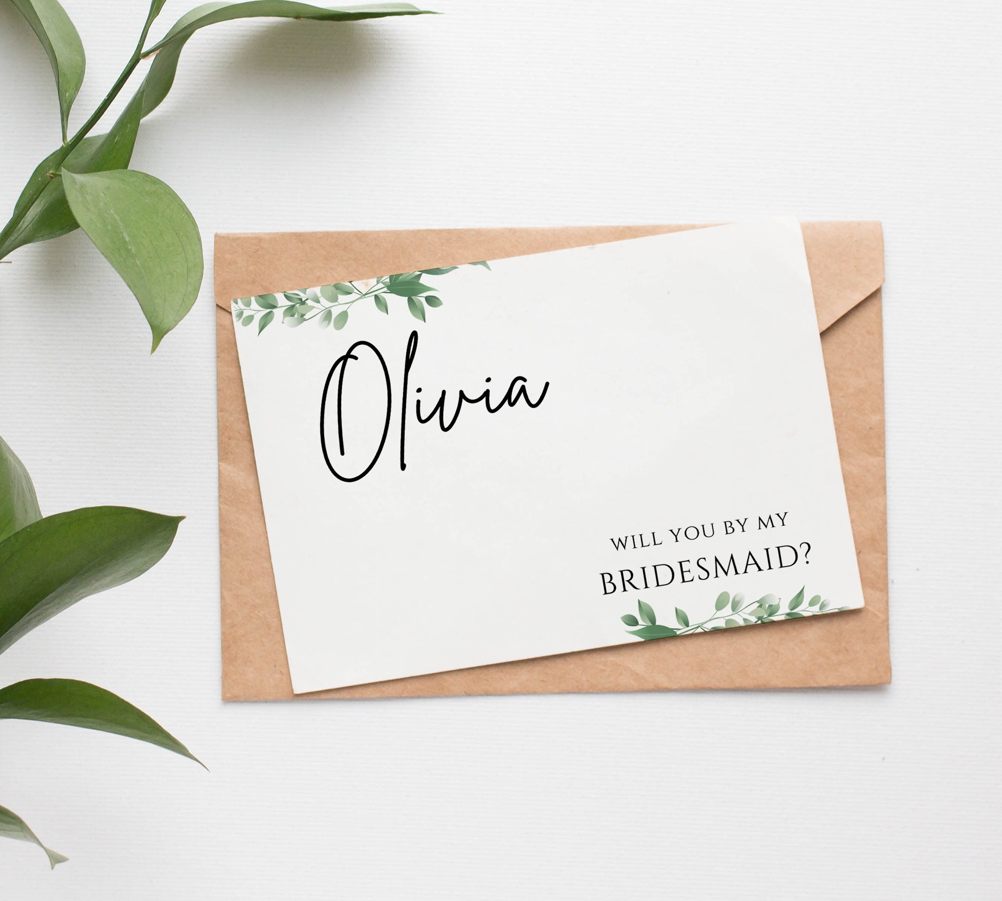 Bridesmaid Proposal Card Template, Printable Will You Be My Bridesmaid ...