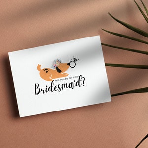 Funny Bridesmaid Proposal Card Template, Printable Will You Be My ...
