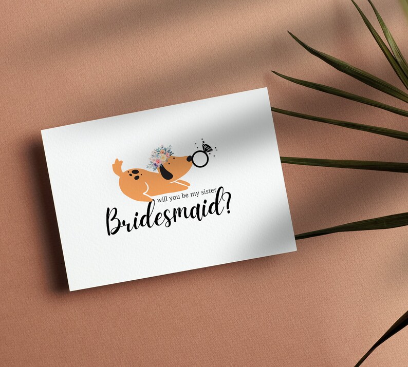Funny Bridesmaid Proposal Card Template Printable Will You Be - Etsy