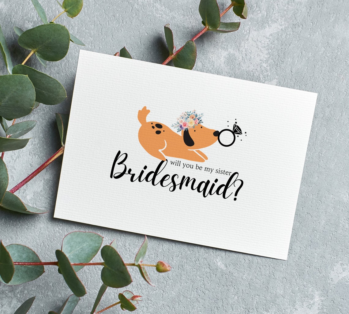 Funny Bridesmaid Proposal Card Template Printable Will You Be - Etsy