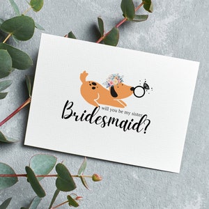 Funny Bridesmaid Proposal Card Template, Printable Will You Be My ...