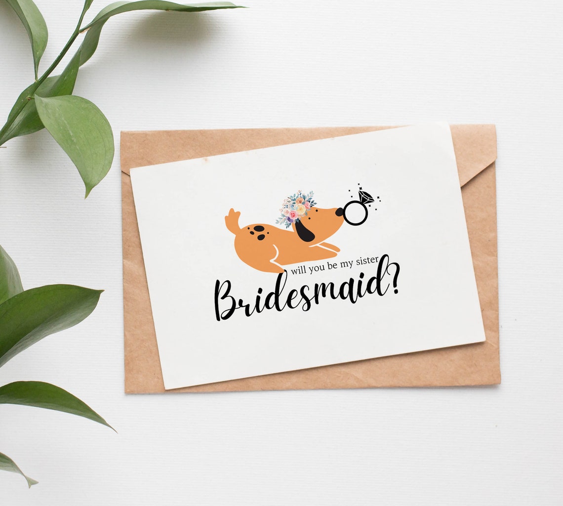 Funny Bridesmaid Proposal Card Template, Printable Will You Be My ...
