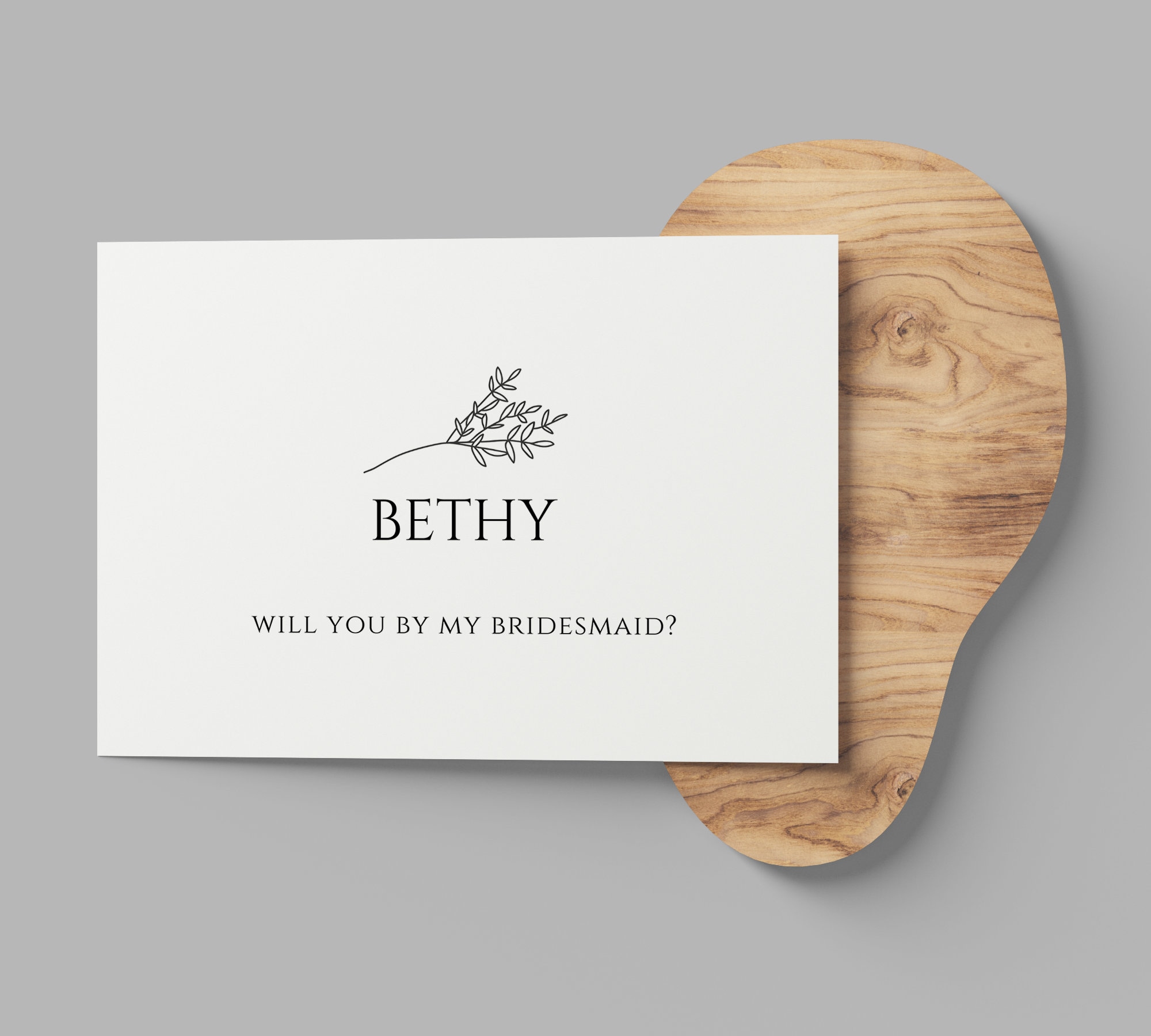 Bridesmaid Proposal Card Template, Printable Will You Be My Bridesmaid ...