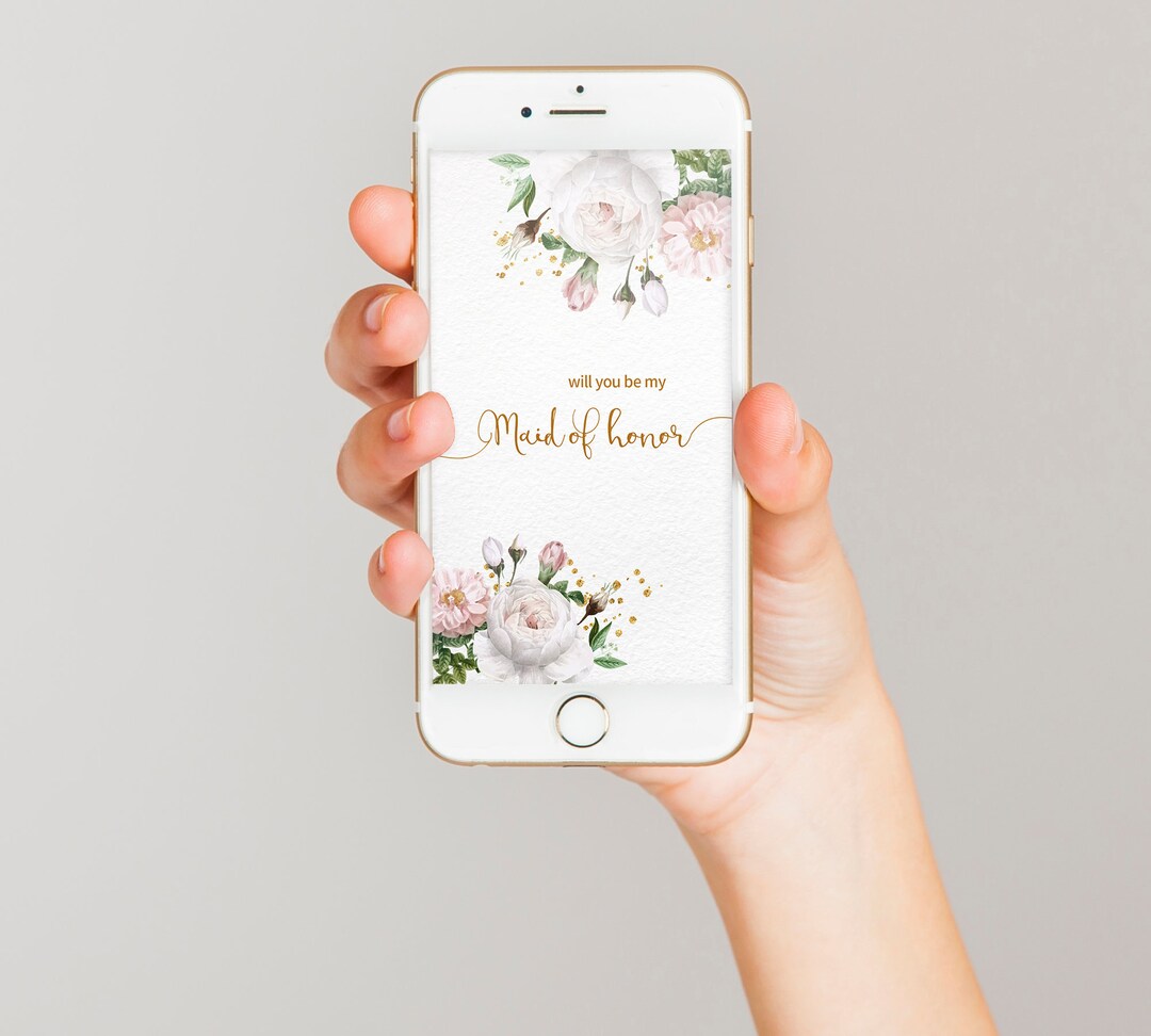 Maid of Honor Card Phone Invitation Will You Be My Maid of - Etsy