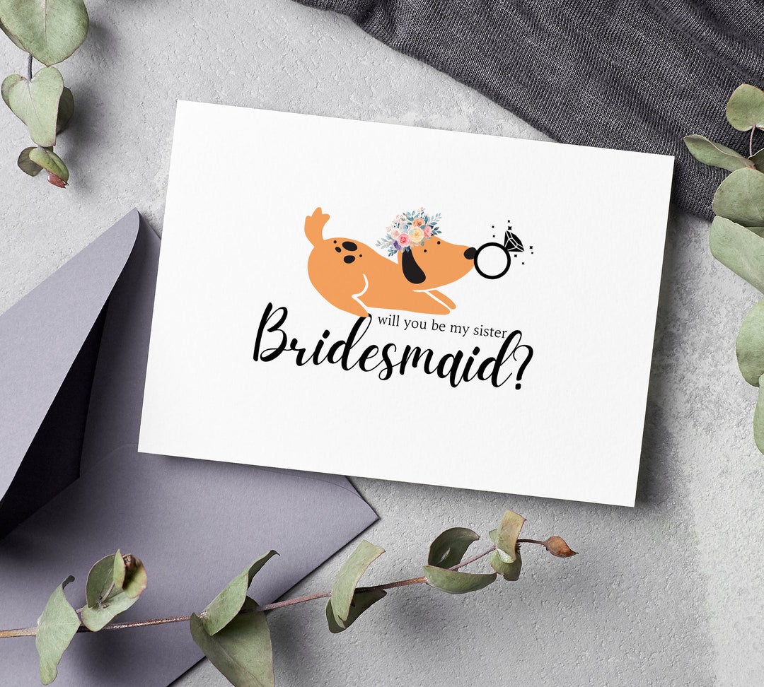 Funny Bridesmaid Proposal Card Template, Printable Will You Be My ...