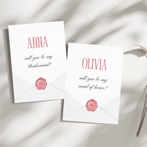Printable Will You Be My Bridesmaid Card Template, Asking bridesmaid card, Maid Of Honor Proposal Card, Editable Instant