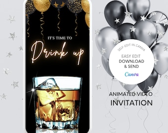 Animiertes Groomsman Vorschlag Video: Whiskey Einladung (Digitaler Download)