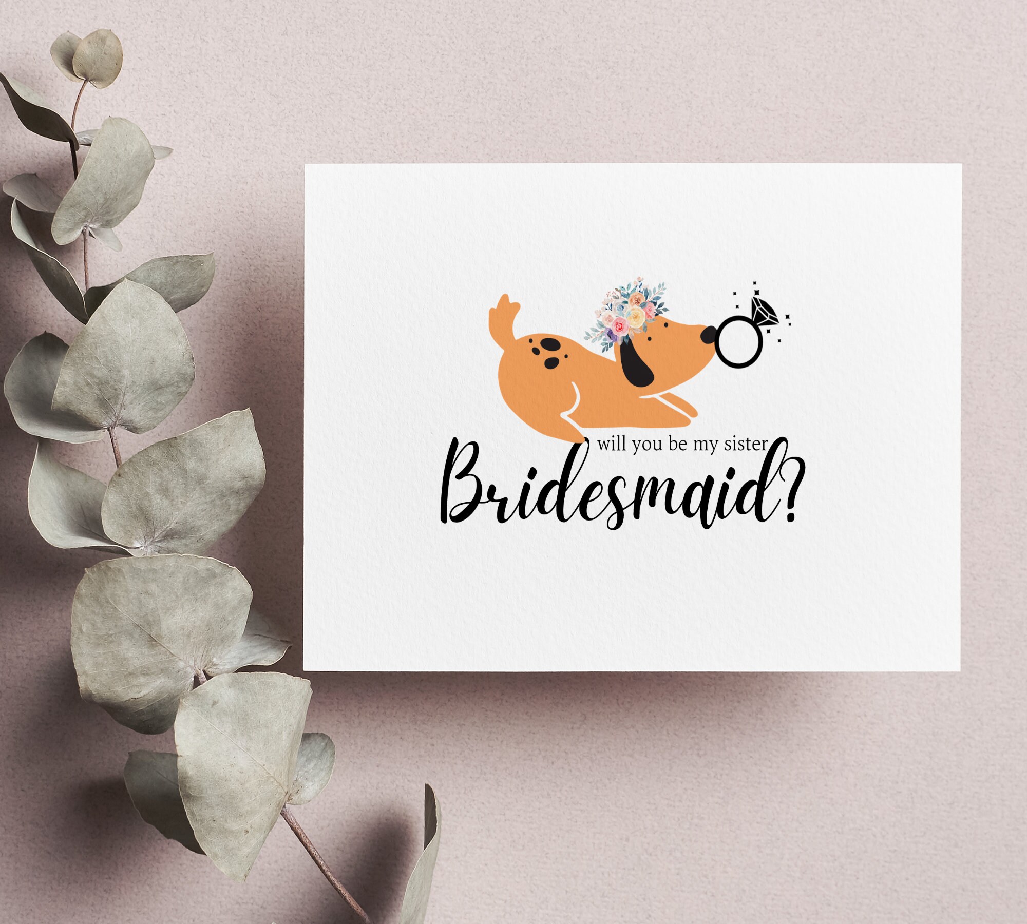 Funny Bridesmaid Proposal Card Template, Printable Will You Be My ...