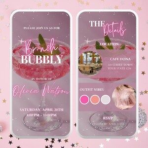 Bridal Brunch Invitation Template, Bridal Shower E-vite, Mobile Invite, Editable Invitation Template, DIGITAL Bridal Invitation