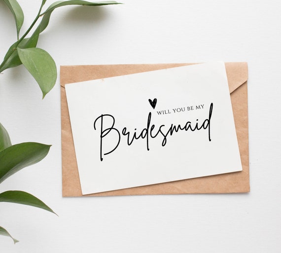 Bridesmaid Proposal Card Template Printable Will You Be My - Etsy