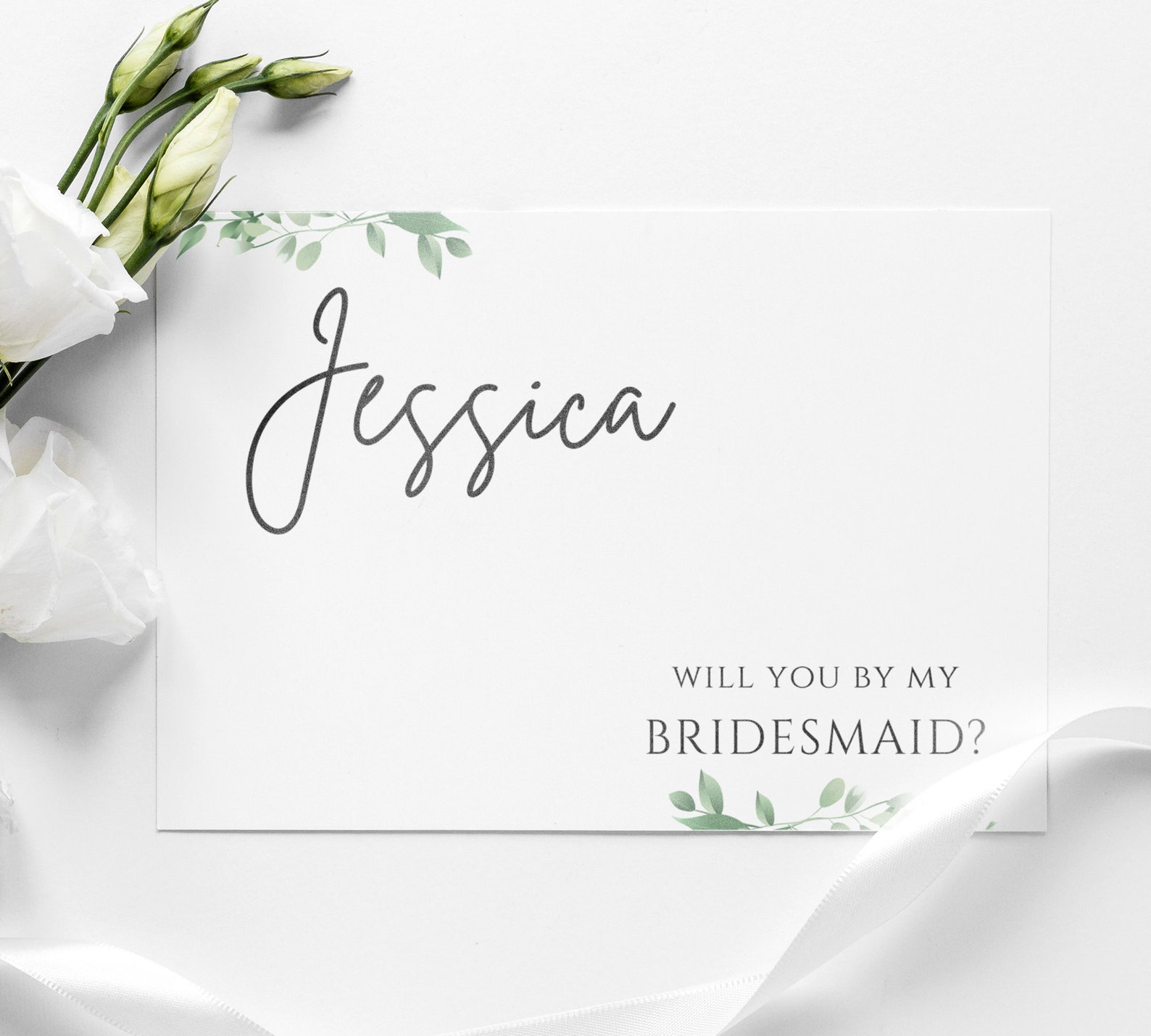 Bridesmaid Proposal Card Template, Printable Will You Be My Bridesmaid ...