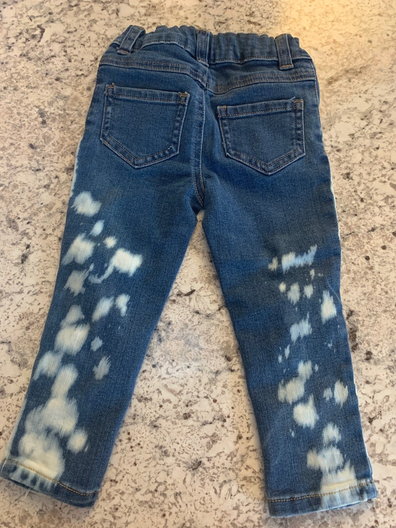 2T bleached distressed destroyed kids jeans