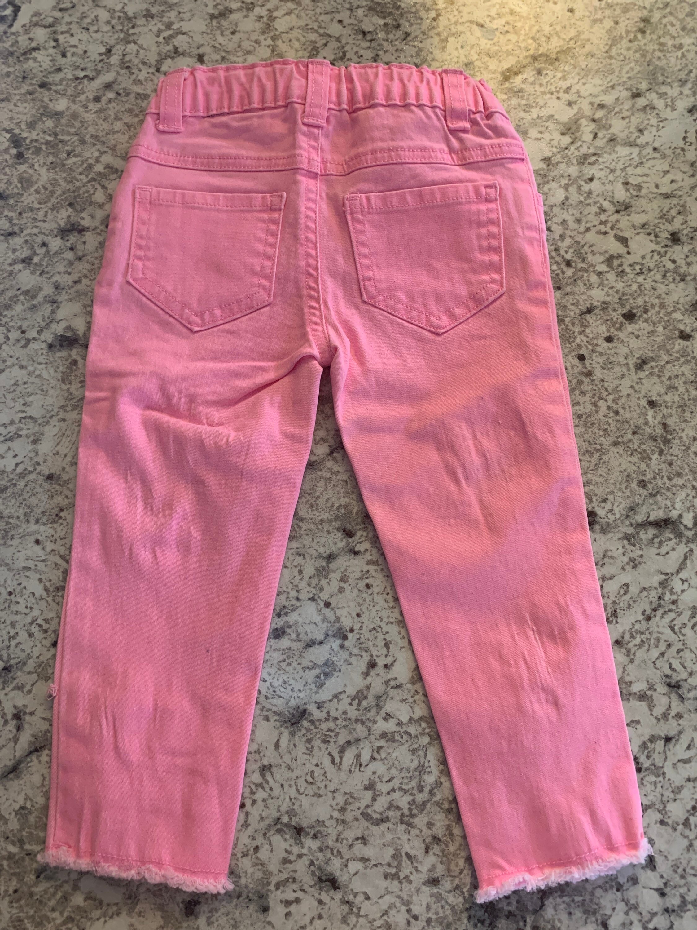 Destroyed distressed pink jeans kids Etsy