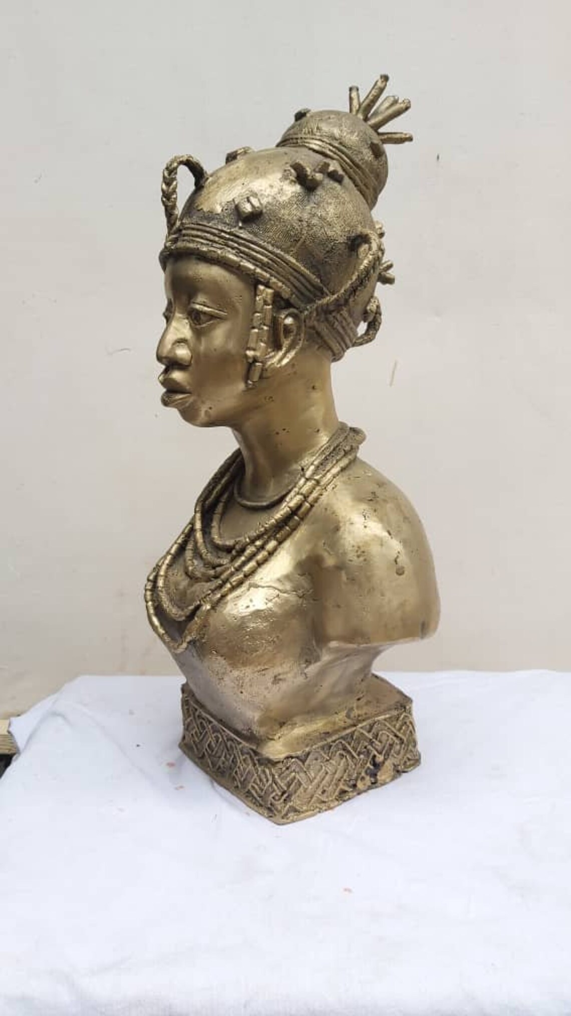 Bronze Statues of the Oba and Queen of Benin Kingdom Edo Etsy