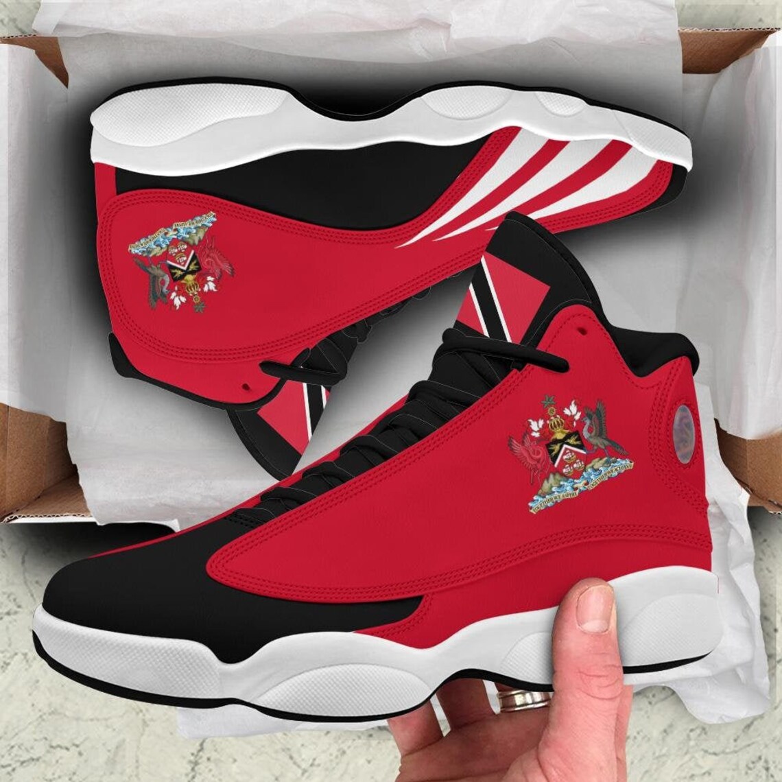 Trinidad Tobago Flag High Top Shoes Trinidad Tobago Flag Etsy