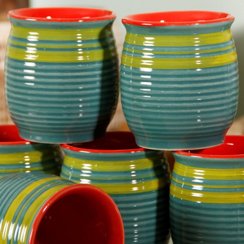 Glazed Kulhad Tea Cups Etsy