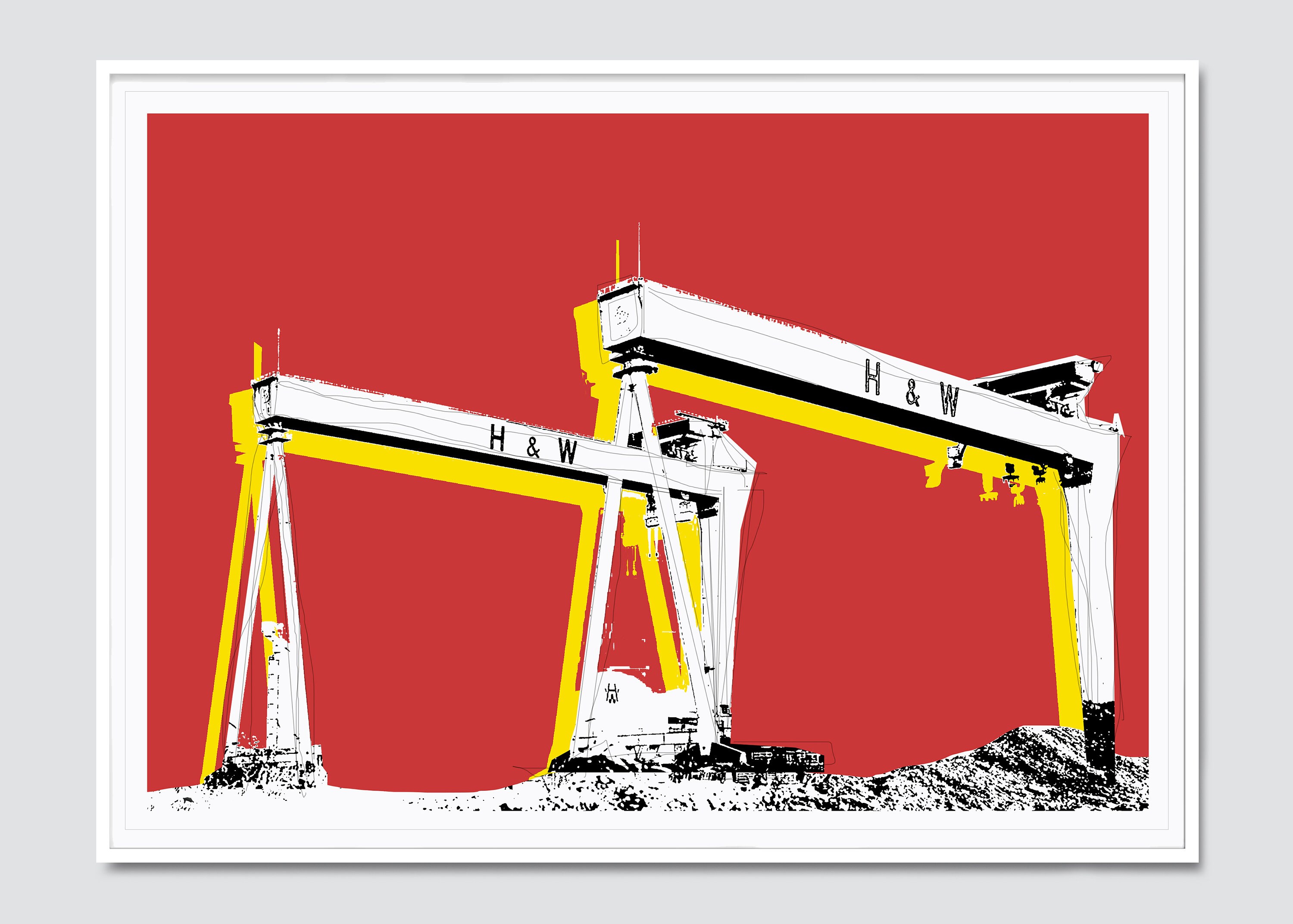 Harland and Wolff Poster Print Abstract Belfast & Northern Etsy