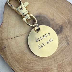 Personalised hand stamped funny brass dog ID tag, brass dog tag, unique dog tag, dog tag, no name dog tag, cute dog tag