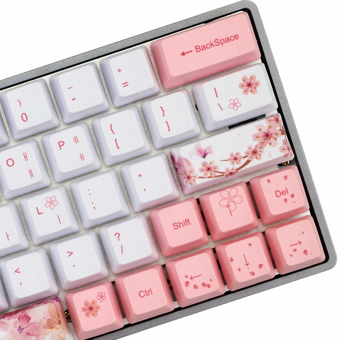 Cherry blossom Korean/Japanese PBT73 key mechanical keyboard Etsy