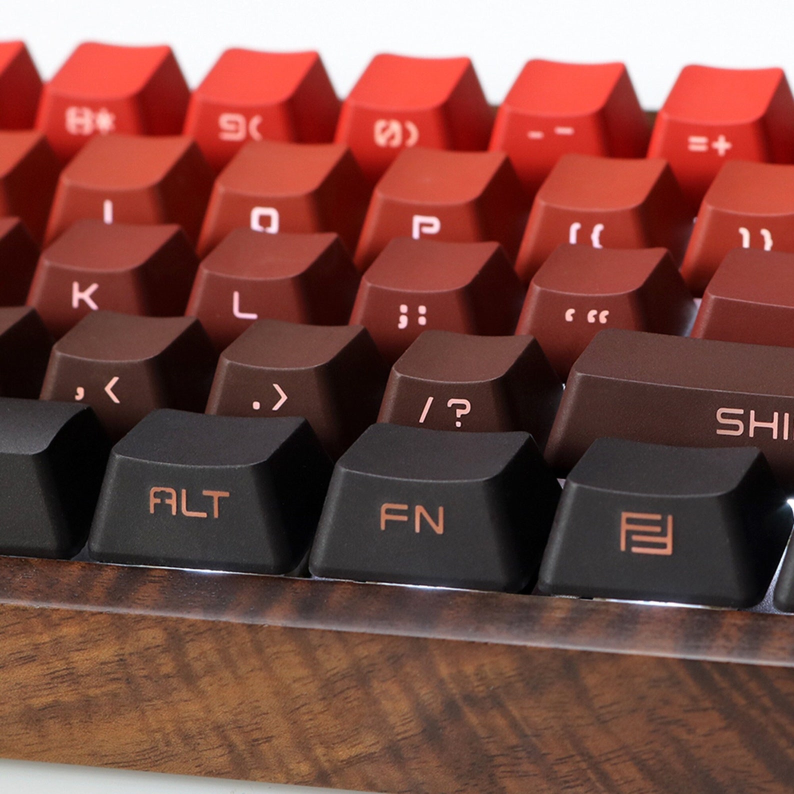 Red and Black Gradient Keycap Set OEM Height Can Transmit Etsy