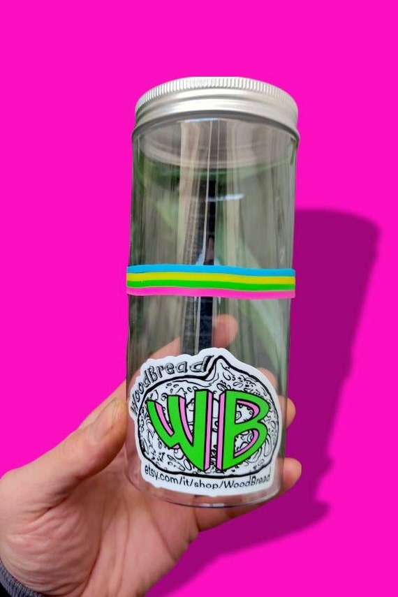 Starter Levain Plastic Jar With Thermometer and Rubber Bands Etsy