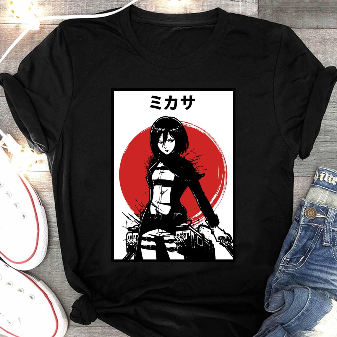 Mikasa Ackerman Attack on Titan Shirt Shingeki No Kyojin | Etsy