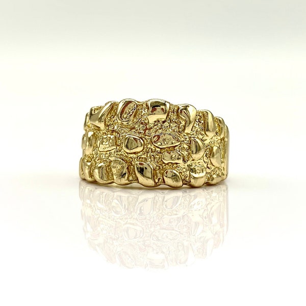 14k Gold Plated Nugget Luxury Fashion Ring