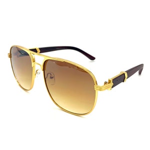 Gold Accent Wooden Frameless Multi-Color NEW Style Designer Glasses/Sunglasses