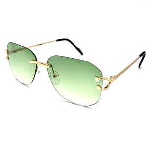 Lunettes de soleil/lunettes de soleil de luxe vintage/rétro multicolores à bords arrondis