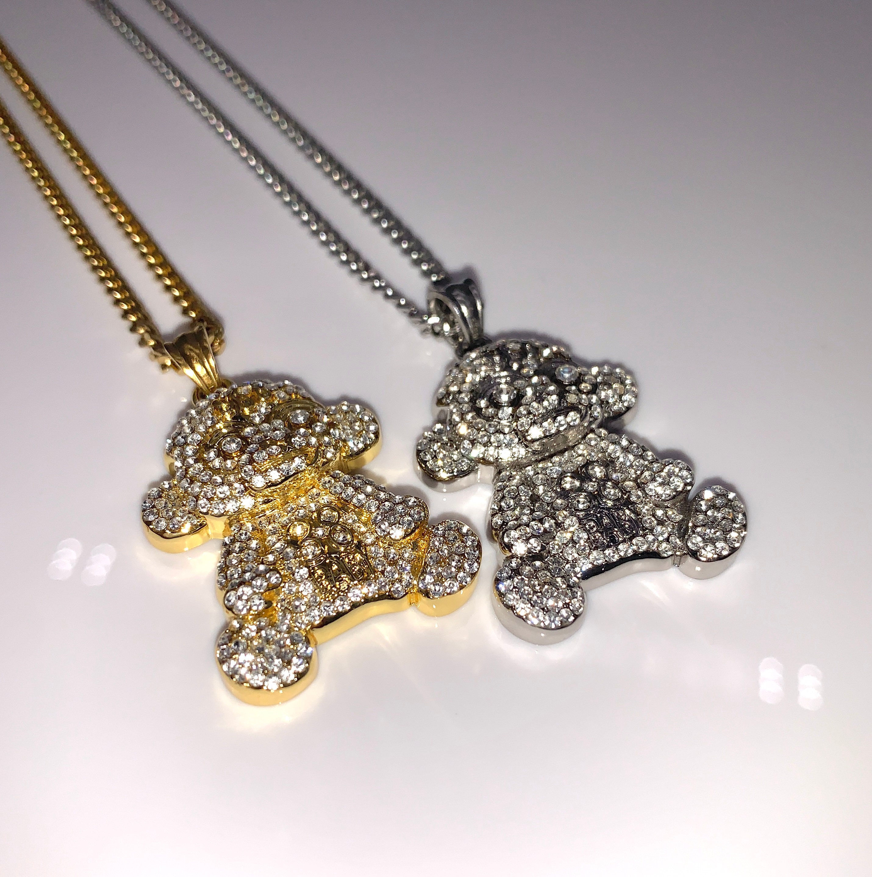 14K Gold/Silver Mini NBA Youngboy Monkey Pendant Necklace