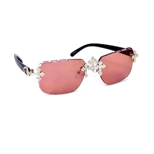 Gafas de sol Triple Cross doradas con cristales ICED-OUT: tonos marrones llamativos, puente dorado