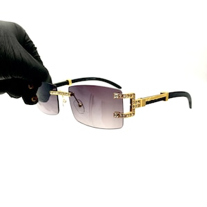 Wood Frame Vintage Luxury Iced Out Tints/Sunglasses