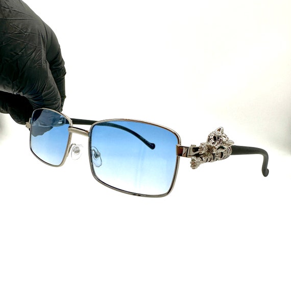 Vintage Buffs Gold/silver Jaguar Frame Luxury Retro Glasses/sunglasses 