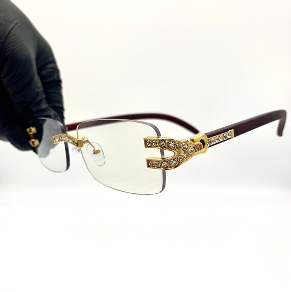 Glasses with diamonds on frame hotsell