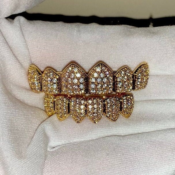 Amazon.com: 14K White Gold Gold Grillz Hip Hop Teeth Grills