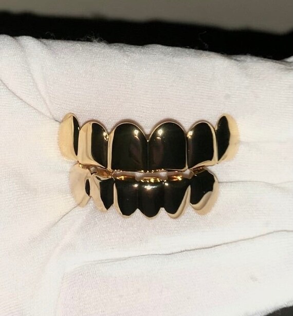14k white 2024 gold grillz