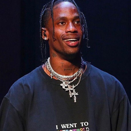 14k Gold white Gold Hiphop Travis Scott Cactus Jack Iced Pendant Necklace Chain Etsy