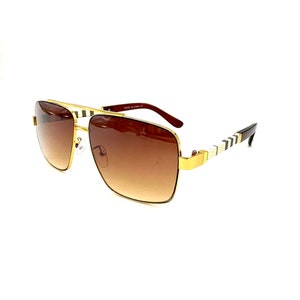 Gold Unisex Rectangle Designer Vintage Great Quality Shades/Sunglasses
