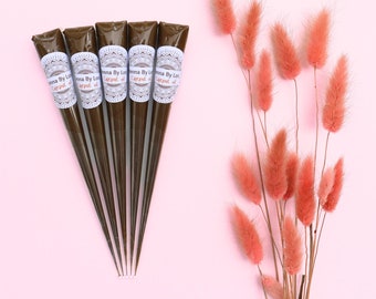 Organic Henna Cones ,Organic Henna Cones with Cajeput oil , Natural Homemade Henna Cones , Deep Red Stain henna , Natural henna