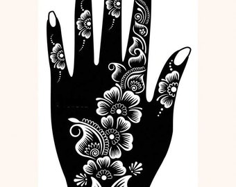 Reusable Henna Stencils for Hands DIY Tattoo Stencils Easy to Use Stencils  Mehndi Stencils Free Henna Cone 